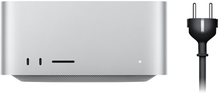 Mac Studio до захранващия си кабел