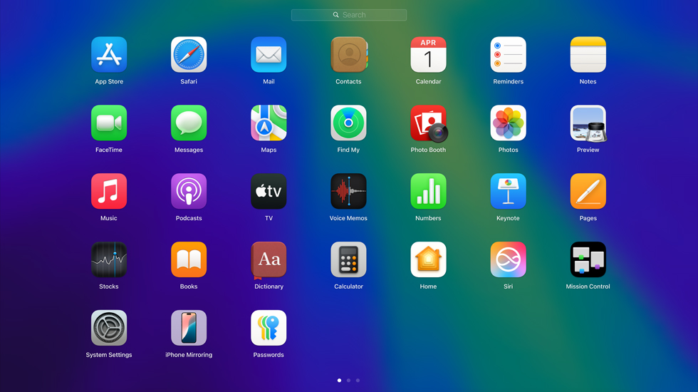 Vários ícones de apps exibidos em formato de grade na tela.