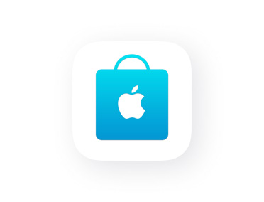 App Apple Store, ícone de sacola azul