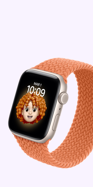 Illustration de deux mains d’enfants portant des Apple Watch SE 3