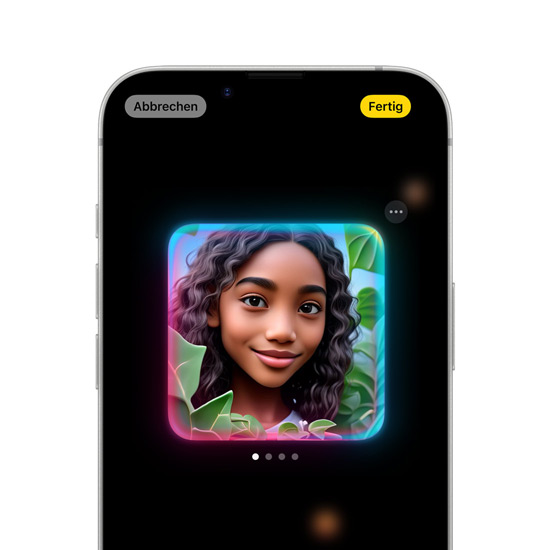 Ein iPhone 16e Display, das die Image Playground App zeigt.