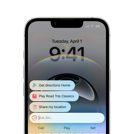 iPhone 16e met een bericht van Siri met instructies hoe je een bericht kunt klaarzetten om later te versturen.