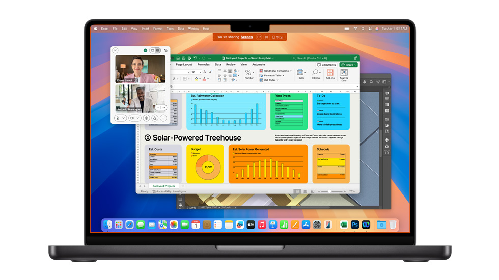 A Mac screen showing several open apps including Zoom and Excel.