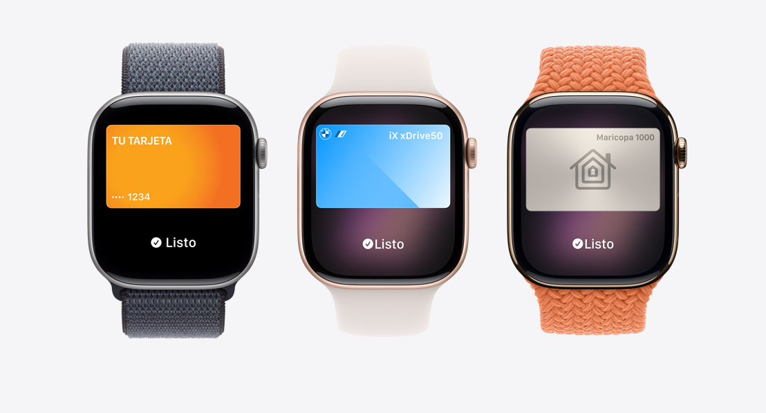 Apple Watch Series 11, Apple Pay en la pantalla, Apple Card, Apple Wallet, tarjeta de transporte, llave de la casa