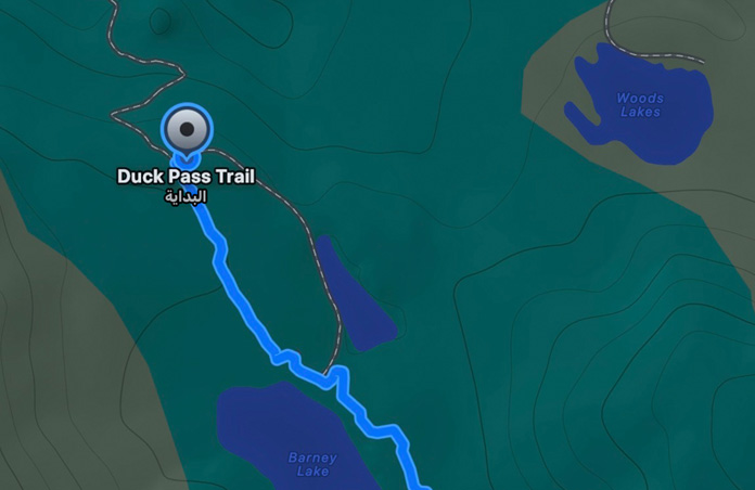 خريطة المسارات المخصصة وتقدير وقت الوصول والمسافة إلى الموقع