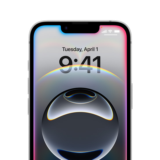 iPhone 16e showcasing colorful glowing edges around the Lock Screen.