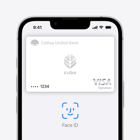 iPhone 16e 的局部畫面，顯示使用 Face ID 進行付款。