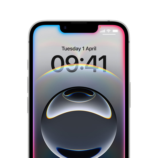 iPhone 16e showcasing colorful glowing edges around the Lock Screen