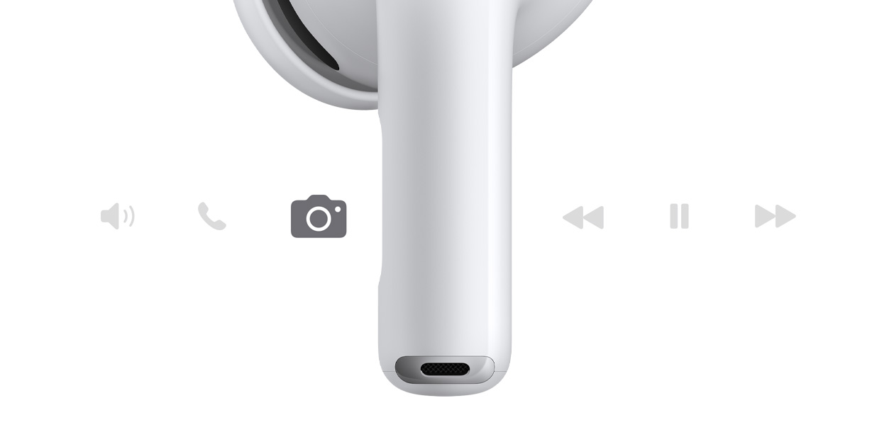AirPods Pro 3, wireless headphone, white colour, short stem