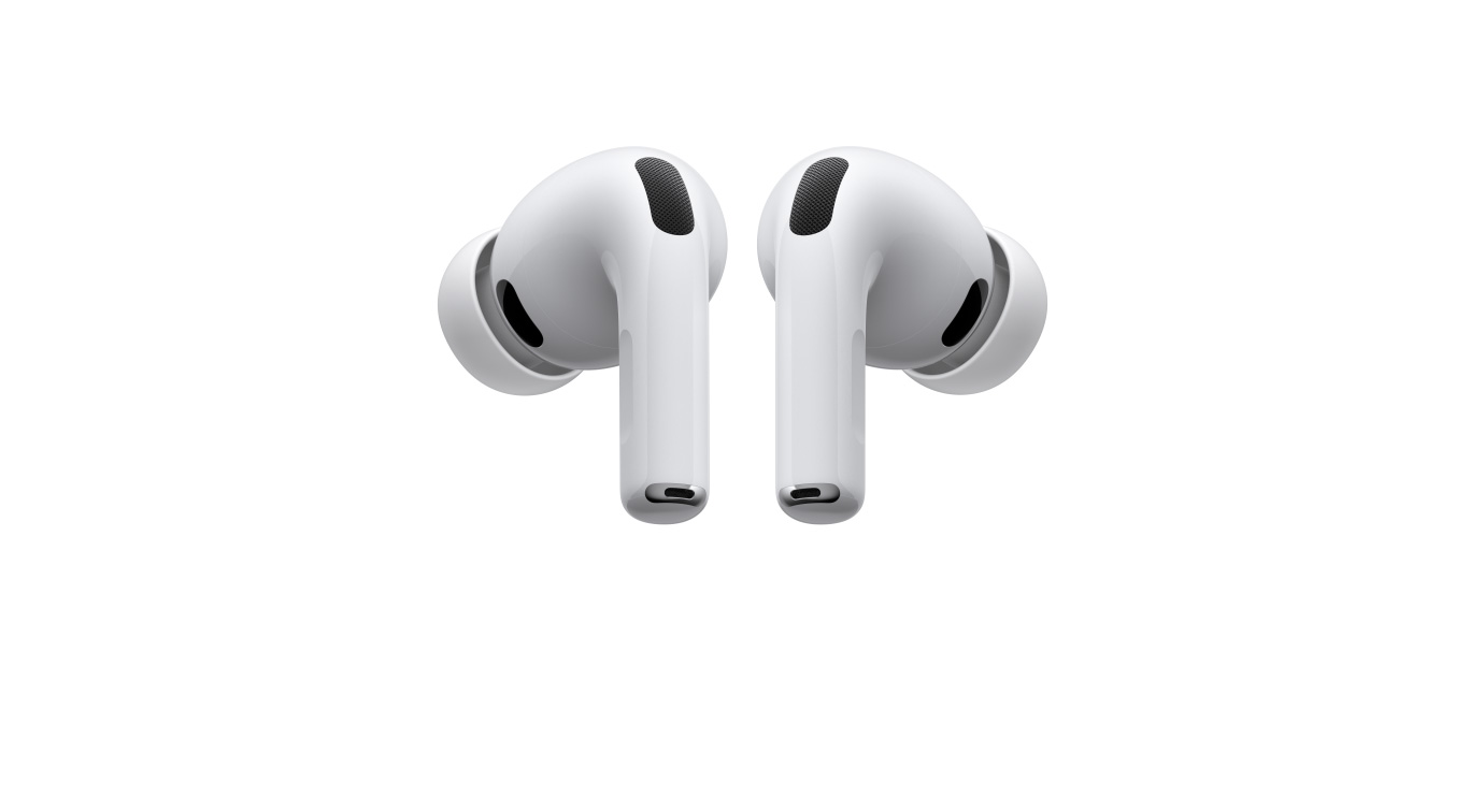 AirPods Pro 3, леви и десни безжични слушалки, бял цвят, силиконови накрайници