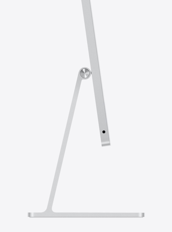 صورة جانبية لجهاز iMac باللون الفضي