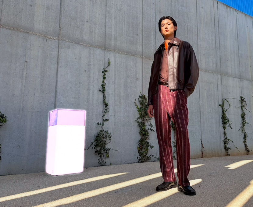 Apple Intelligence Clean Up rīks iezīmē fona objektu bildē.