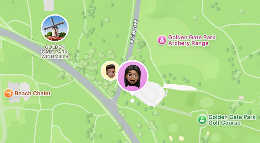 Standort befreundeter Personen auf Karte der Wo ist? App