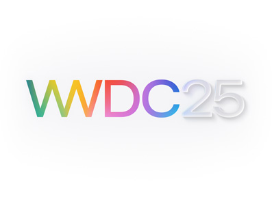 Chữ WWDC25 màu cầu vồng
